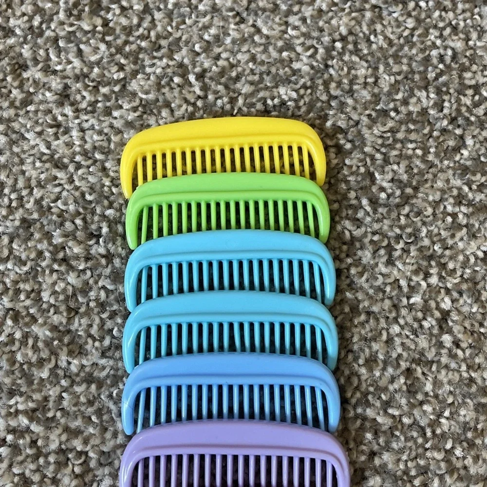 Vtg My Little Pony Brush Comb Lot G1 MLP Hasbro 80s‎ Purple Blue Green Yellow